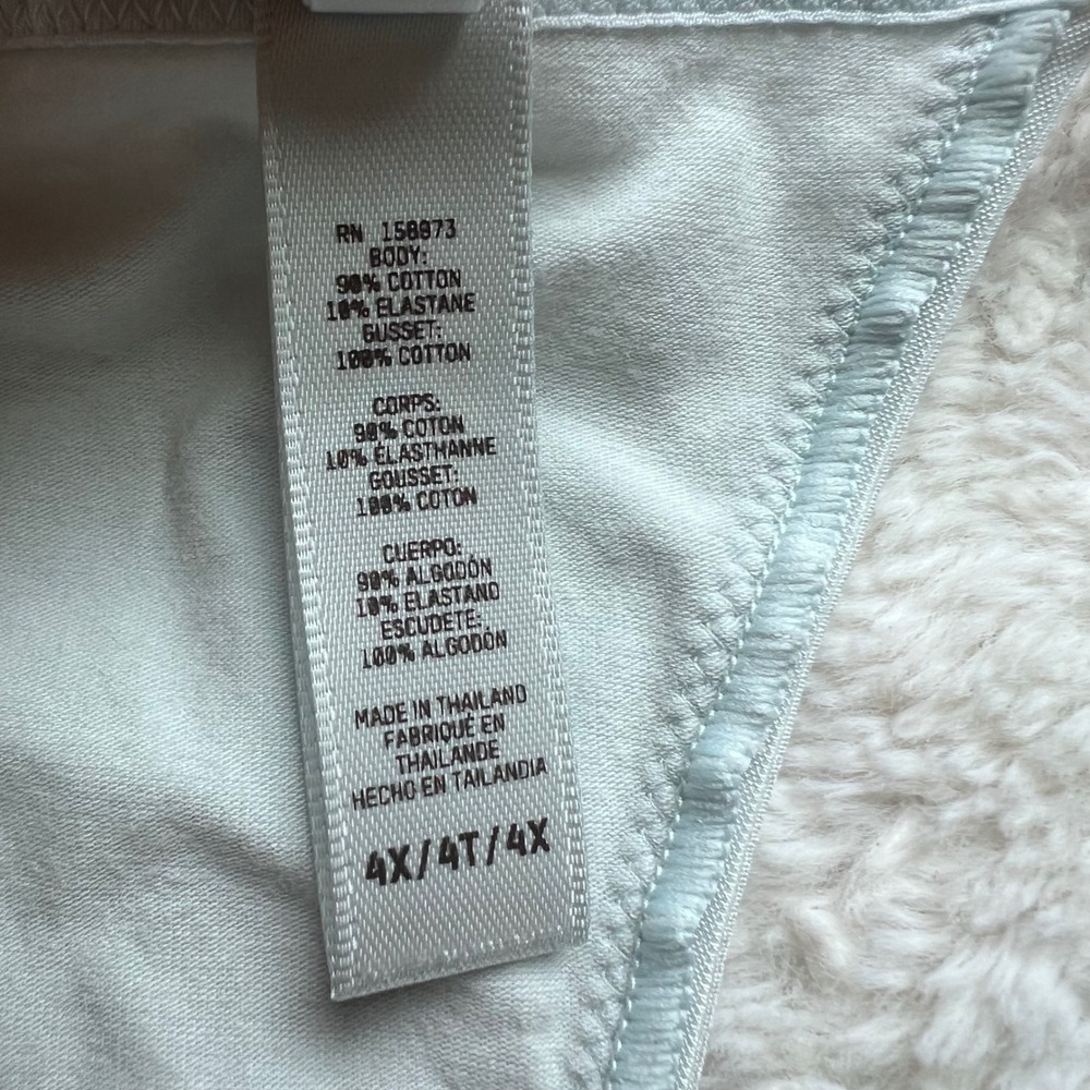 SKIMS Cotton Logo String Thong Frost Blue PN-THG-2642 Womens Size 4X New - Picture 9 of 12